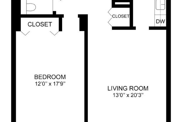 1 bed, 1 bath, 625 sqft, $2,775