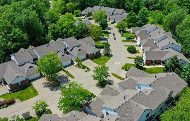 Property Aerial View at Foxwood and The Hermitage, Portage, MI