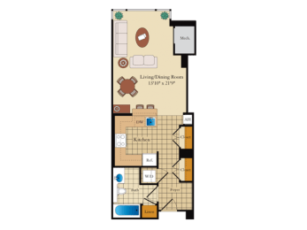 Studio, 1 bath, 539 sqft, $1,740