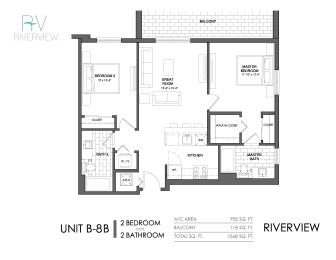 2 beds, 2 baths, 1,068 sqft, $3,054