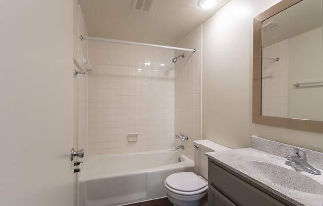 This is a photo the bathroom of the 833 square foot Chestnut, 2 bedroom apartment at Montana Valley Apartments in Cincinnati, OH.