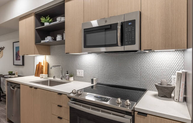 1 Bedroom Model Kitchen - Coen & Columbia