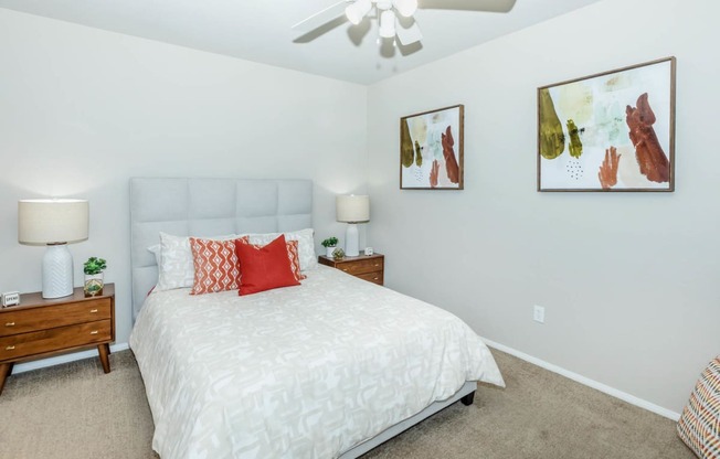 Bedroom with ceiling fan at The Equestrian by Picerne, Henderson