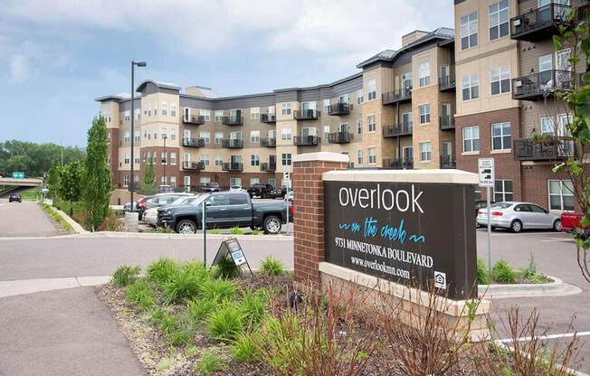 Entry Signage To Property at Overlook on the Creek, Minnetonka