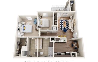 2 beds, 2 baths, 990 sqft, $1,205, Unit 6204