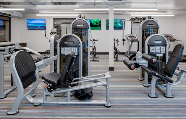 Club-quality fitness studio with machines and cardio