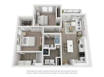 2 beds, 2 baths, 997 sqft, $2,199