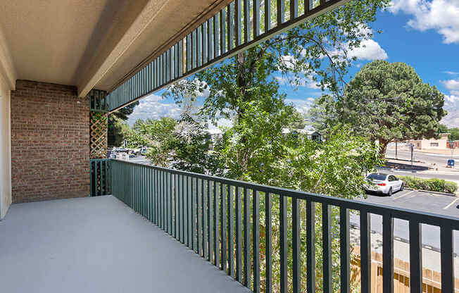 apartment balcony in Albuquerque