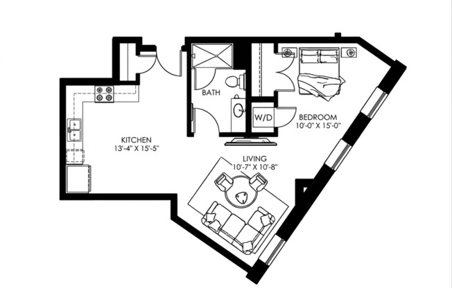 1 bed, 1 bath, 730 sqft, $1,850, Unit 305
