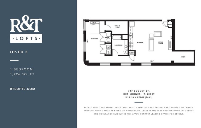 1 bed, 1 bath, 1,226 sqft, $1,475