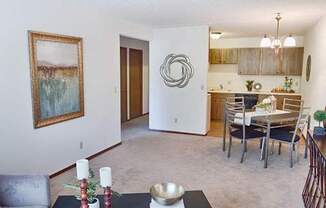 Living And Kitchen at Central Park Manor, Hopkins, Minnesota
