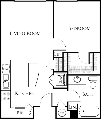 1 bed, 1 bath, 725 sqft, $2,123, Unit 444