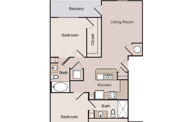 2 beds, 2 baths, 1,006 sqft, $2,300, Unit 00 - 2040202