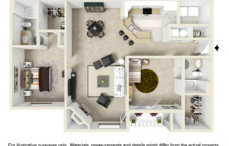 2 beds, 2 baths, 1,252 sqft, $1,155, Unit 2621