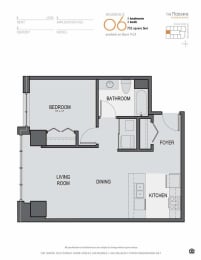 1 bed, 1 bath, 732 sqft, $1,645