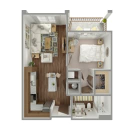 1 bed, 1 bath, 622 sqft, $1,650