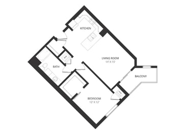 1 bed, 1 bath, 807 sqft, $1,515