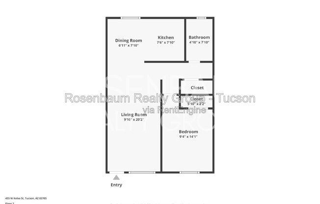 1 bed, 1 bath, 570 sqft, $579, Unit 206