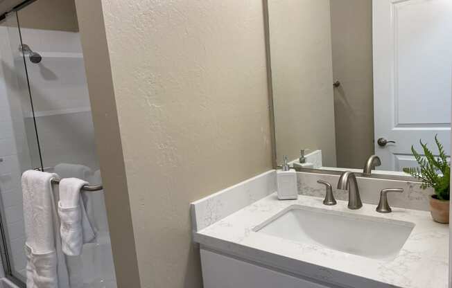 Bathroom at 100 Union Ave Apartments, Campbell, 95008