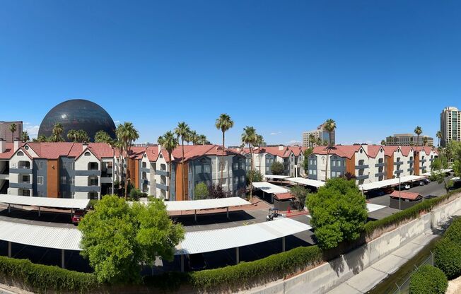 Beautiful, partially furnished 1 bedroom with a view of the Sphere!