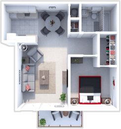 1 bed, 1 bath, 650 sqft, $870