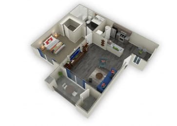 1 bed, 1 bath, 741 sqft, $1,539