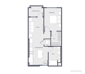 1 bed, 1 bath, 647 sqft, $2,764