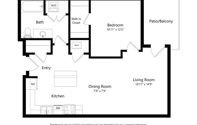 1 bed, 1 bath, 780 sqft, $1,395, Unit 325-422