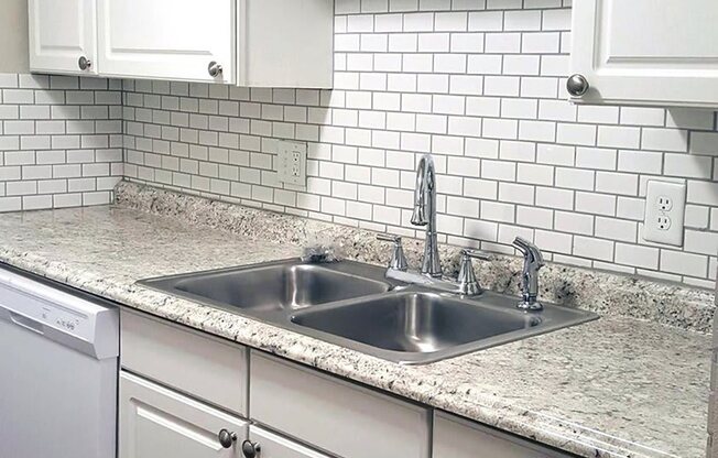 a kitchen with a sink and a dishwasher