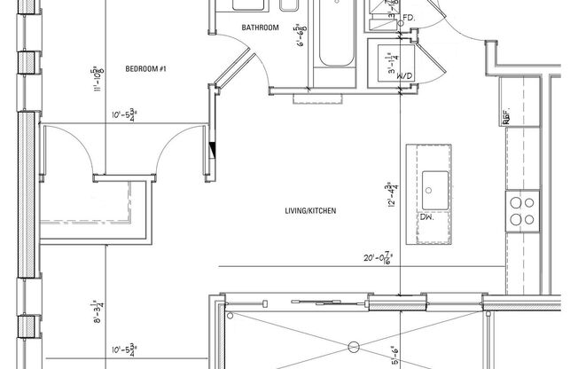 1 bed, 1 bath, 709 sqft, $2,900, Unit 515