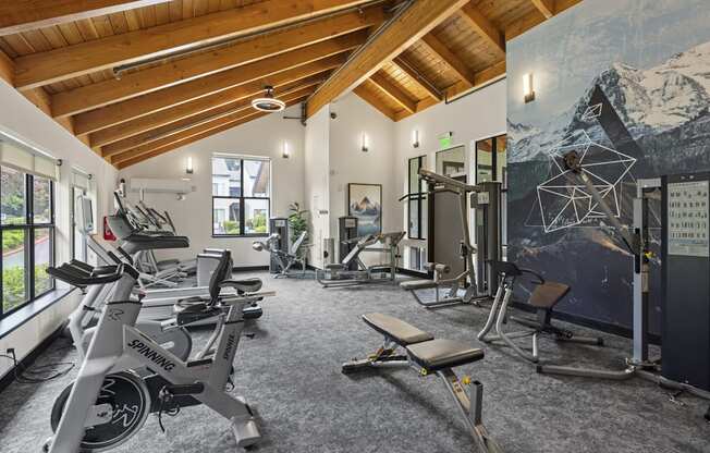 Updated Fitness Center at The Lakes Apartments in Bellevue, WA 98007
