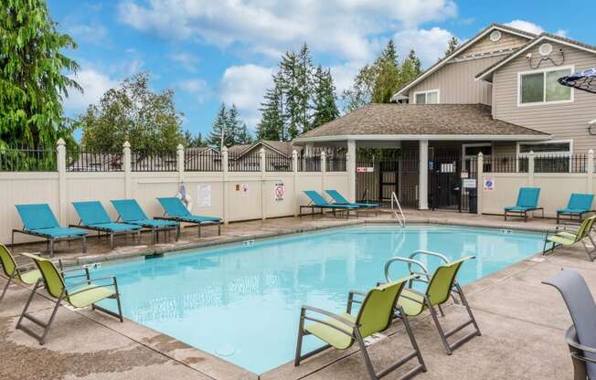 Swimming Pool at The Madison Apartments in Olympia, Washington, WA