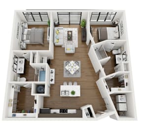 2 beds, 2 baths, 1,251 sqft, $2,235