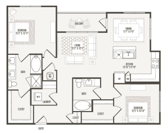 2 beds, 2 baths, 1,248 sqft, $1,862