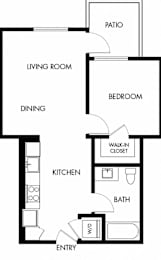 1 bed, 1 bath, 613 sqft, $2,365
