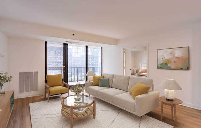 Living Room with Hard Surface Flooring