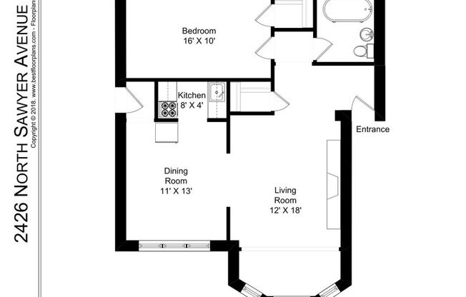 1 bed, 1 bath, 908 sqft, $2,195, Unit 2426-1W