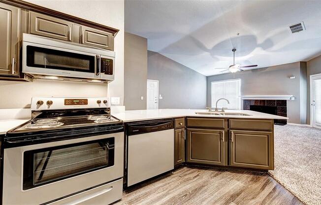 brown kitchen cabinets