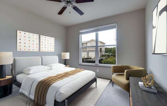 Bedroom with Plush Carpeting