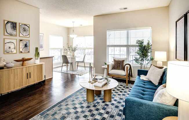 Living room at Autumn Grove Apartments, Omaha, NE, 68135