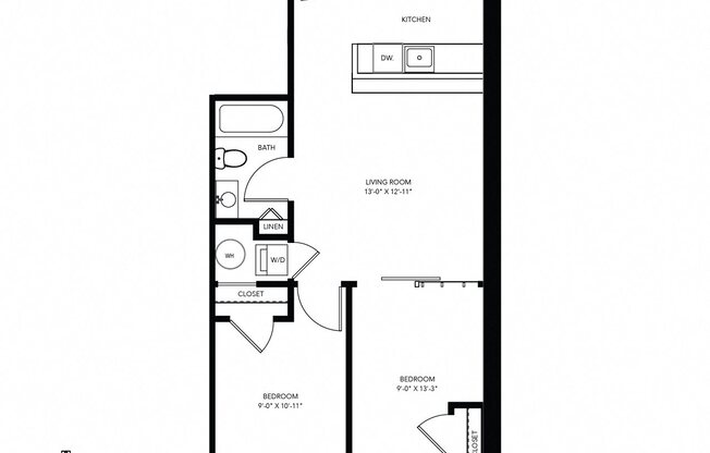 2 beds, 1 bath, 817 sqft, $1,404