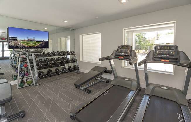 Gym with cardio and weights l Vue at the Lake in Sacramento