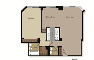 1 bed, 1 bath, 957 sqft, $6,063, Unit S09H