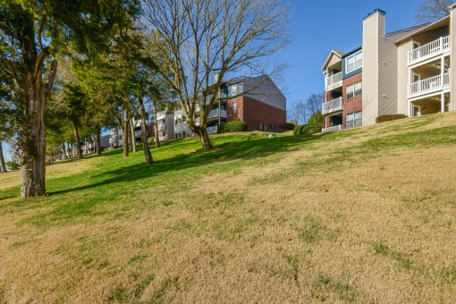 Community Building Exteriors at The Players Club Apartments in Nashville, TN