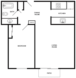 1 bed, 1 bath, 538 sqft, $1,164