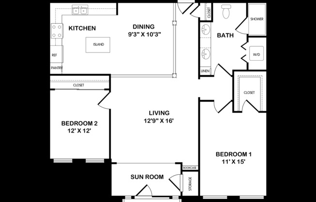 2 beds, 1 bath, 1,160 sqft, $2,520, Unit 8105