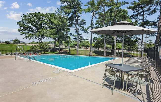 the swimming pool at our apartments