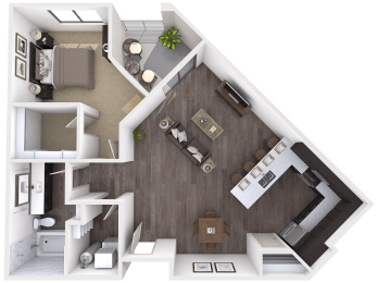 1 bed, 1 bath, 853 sqft, $1,988