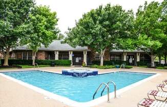 Pool with seating area