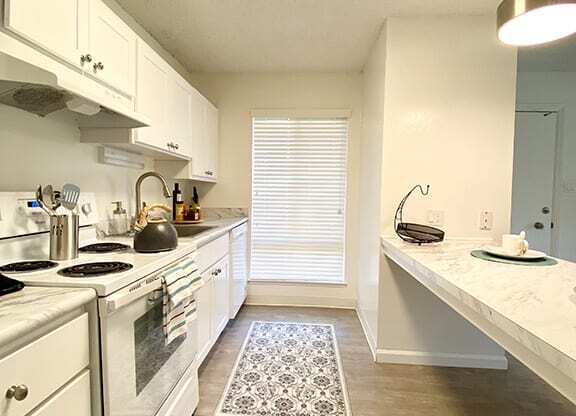 Kitchen With White Cabinetry And Appliances at Valley West, San Jose, CA, 95122